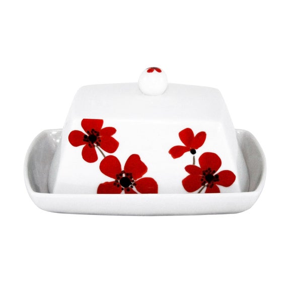 Kitchen Craft White Porcelain Covered Butter Dish Kitchen Craft White Porcelain Covered Butter Dish