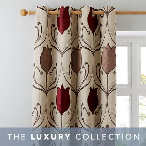 Curtains Ideas burgundy eyelet curtains : Lalique Wine Lined Eyelet Curtains | Dunelm