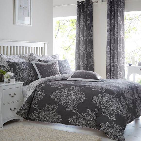 Charcoal Gray Ruffle Duvet Cover Set Bedroom Inspiration And