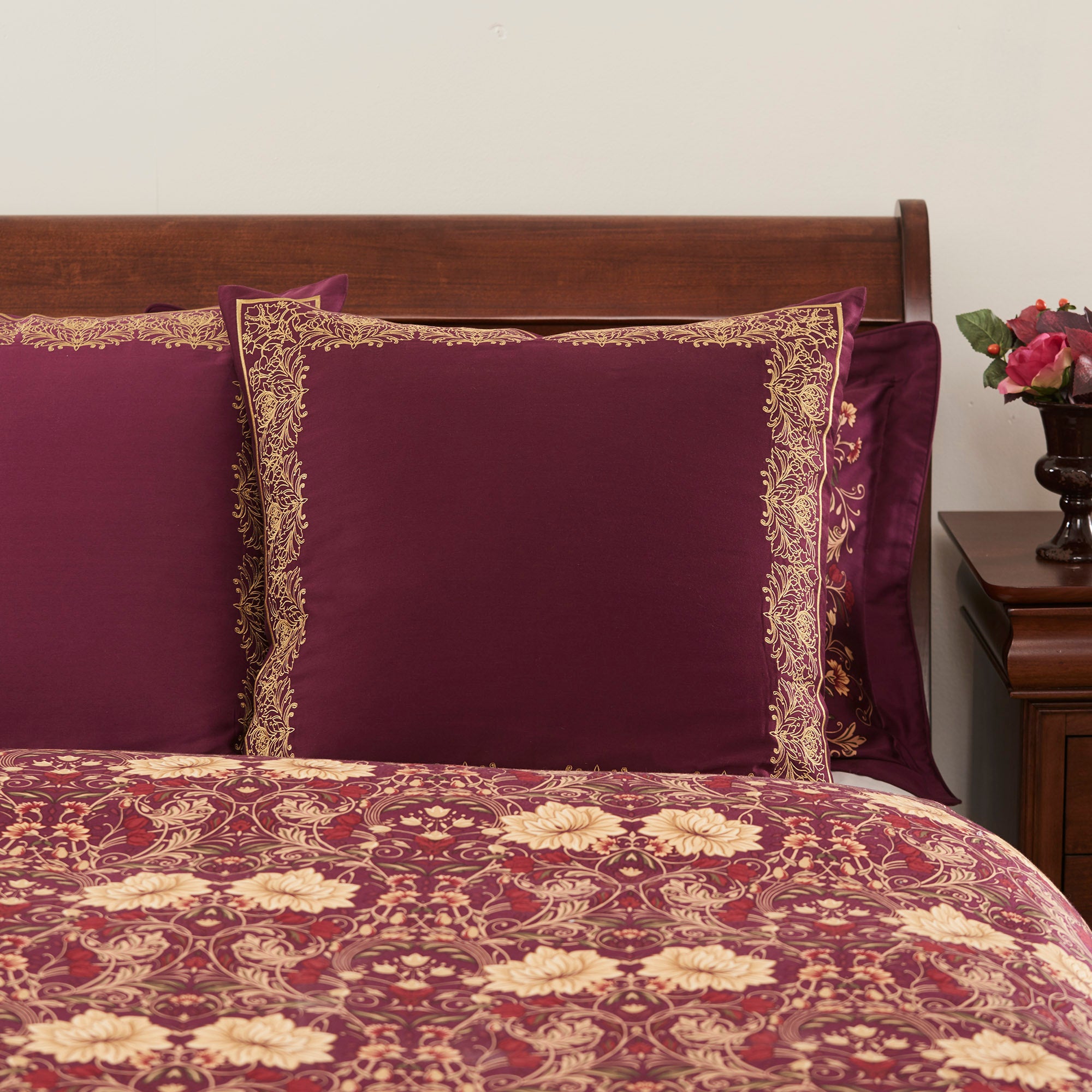 Dorma Victoria Plum Continental Pillowcase Plum Purple