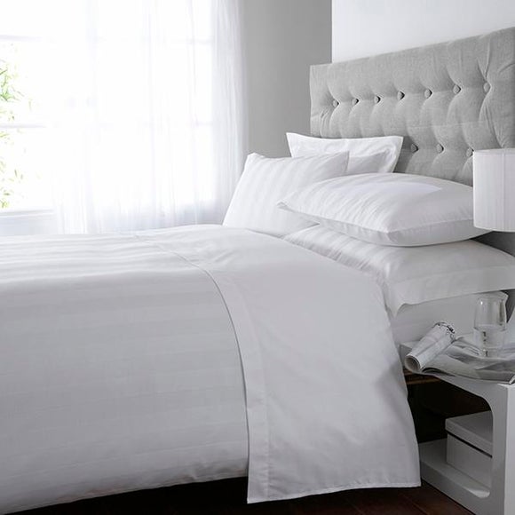 Hotel Stripe White 300 Thread Count Bed Linen Collection