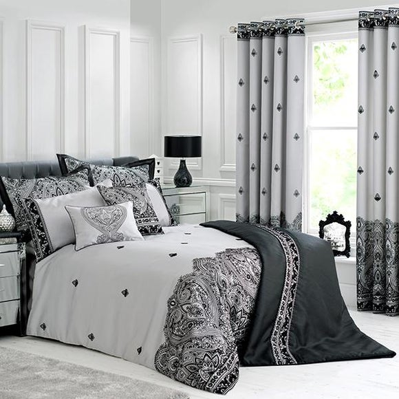 Deco Flock Grey Bed Linen Collection