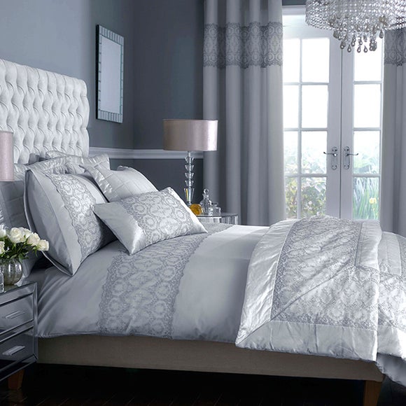 Claudia Grey Bed Linen Collection