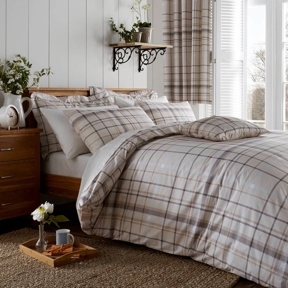 Check Natural Bed Linen Collection