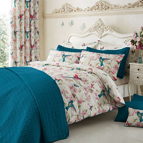 Tropical Birds Teal Bed Linen Collection