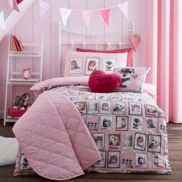 Fluffy Friends Pink Bed Linen Collection