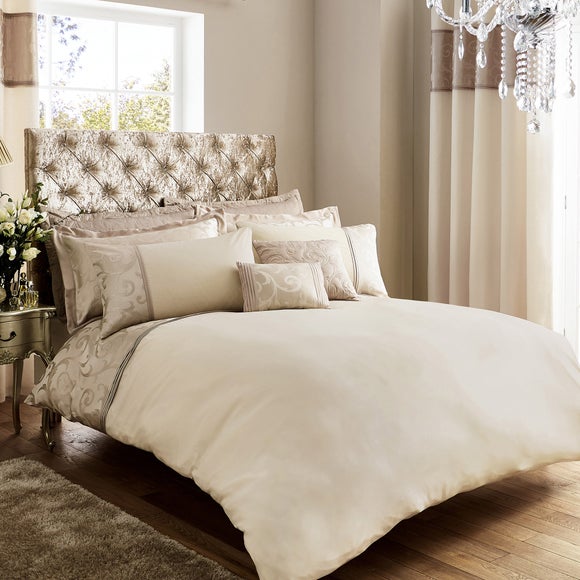 Lucia Natural Bed Linen Collection Dunelm