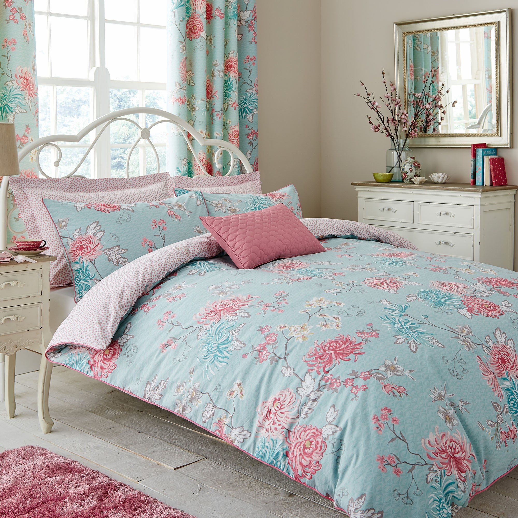 Kyoto DuckEgg Bed Linen Collection Dunelm