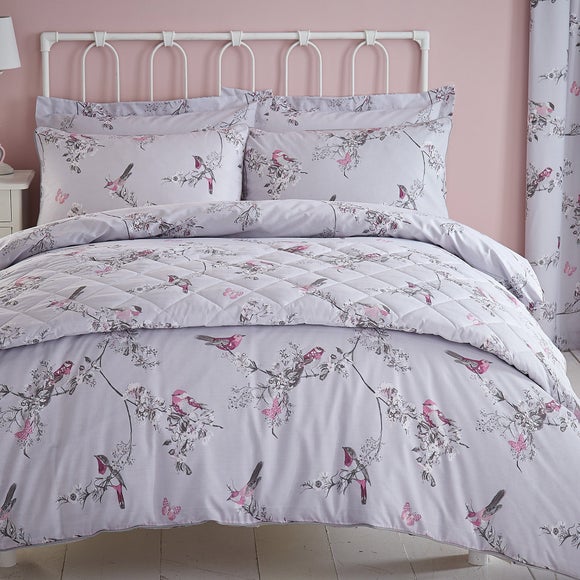 Beautiful Birds Grey Bed Linen Collection