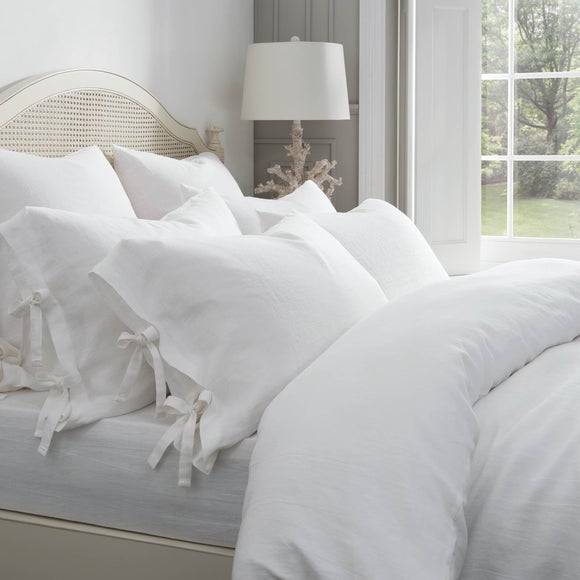 Dorma 100% Linen White Bed Linen Collection