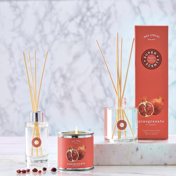 Wax Lyrical Superscents Pomegranate and Lychee Fragrance Collection