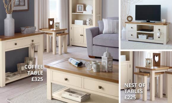 Henley Cream Living Room Collection Dunelm