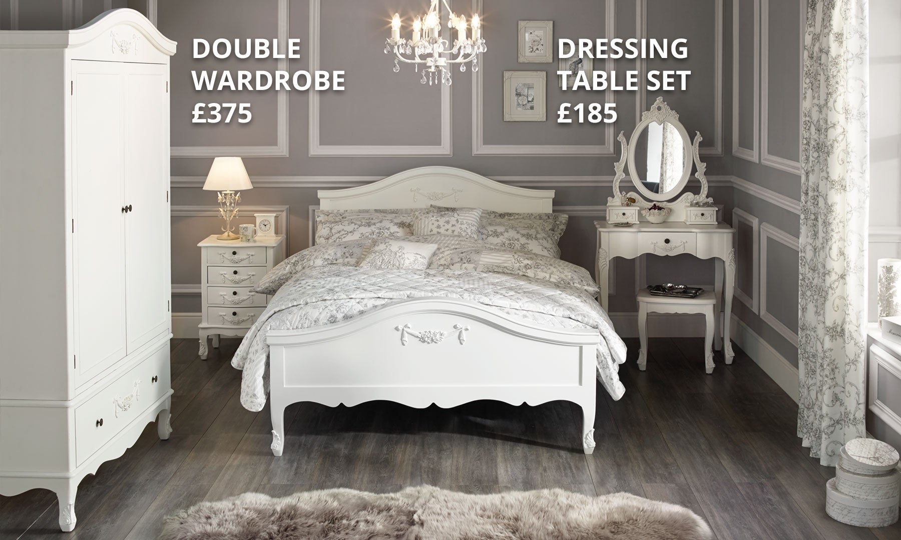 toulouse white bedroom furniture