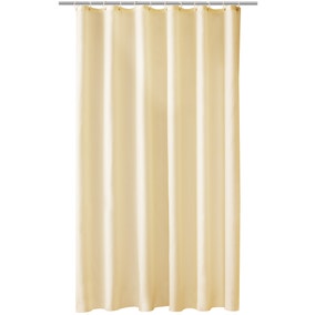 Ceramic Extra Long White Shower Curtain, Shower Curtains 210cm Drop