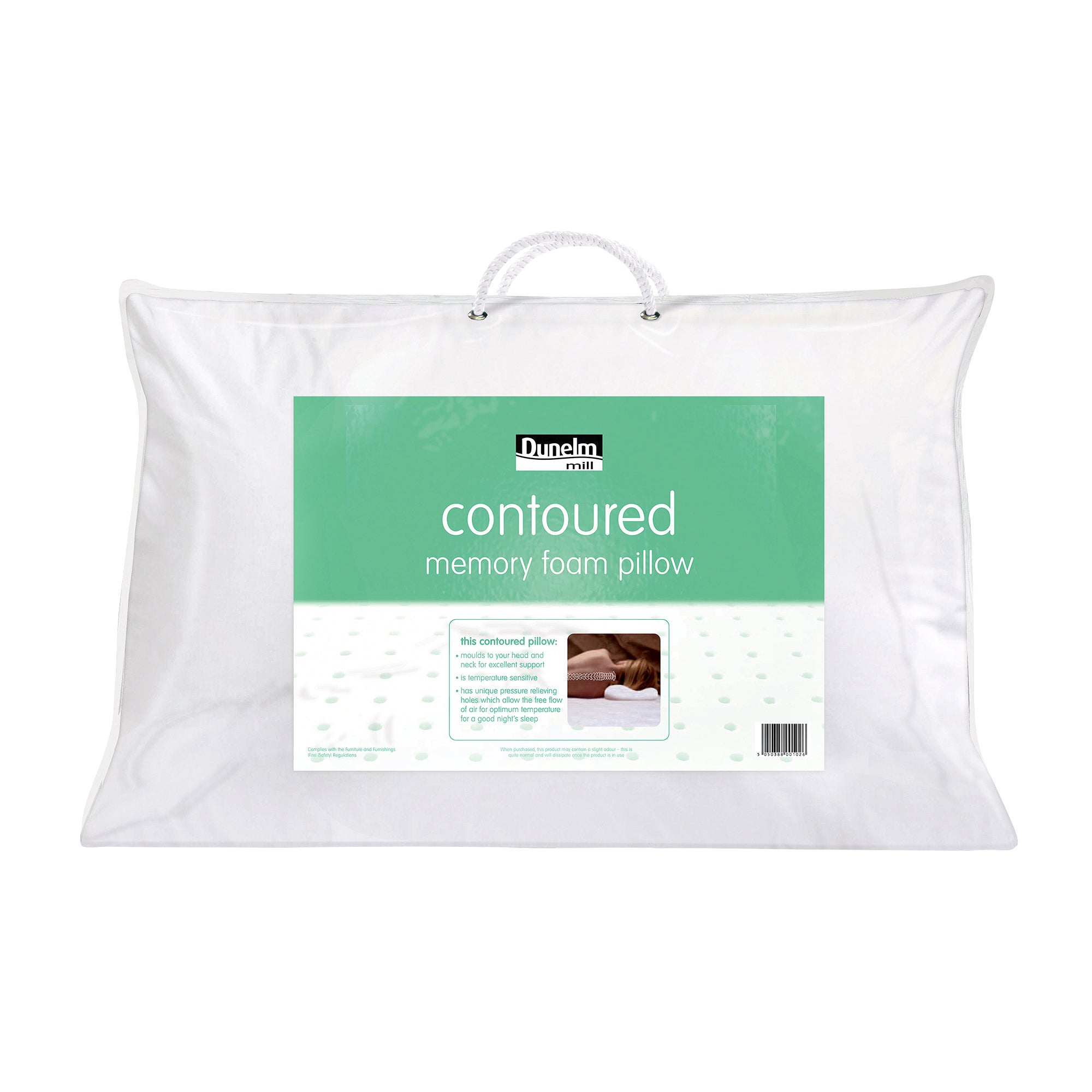 Value Memory Foam Contour Firm-Support Pillow | Dunelm