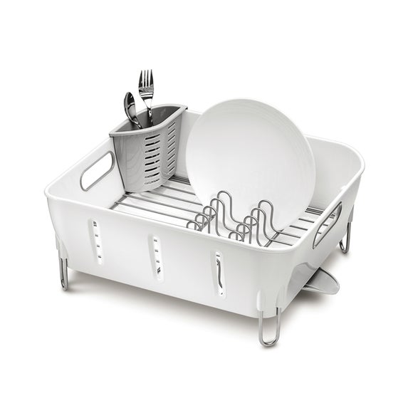 simplehuman compact stainless steel dish rack