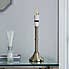 Smooth Satin Chrome Candlestick Table Lamp Base Silver