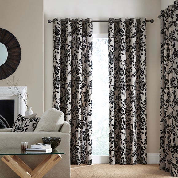 Ashton Fixed Black Nickel Curtain Pole Dia. 29mm Dunelm