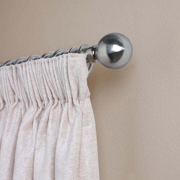 Ashton Fixed Black Nickel Curtain Pole Dia. 29mm Dunelm