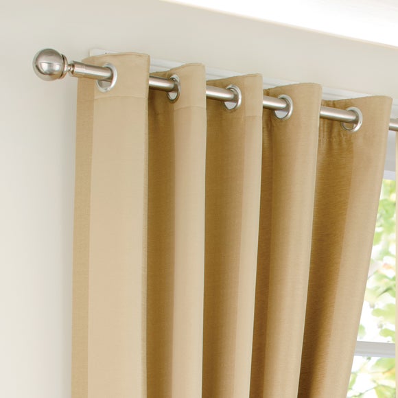 Monaco Antique Gold Eyelet Curtains Dunelm