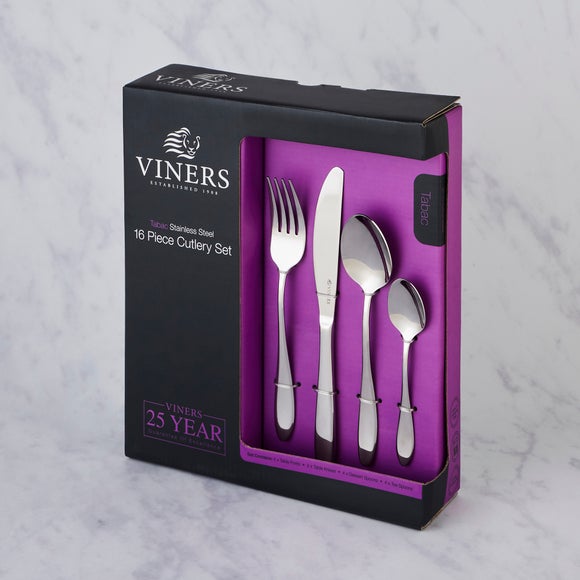 Viners Viners Tabac 18 10 Stainless Steel 26 Piece Cutlery Set Giftbox For 4 Settings 5012118109778 