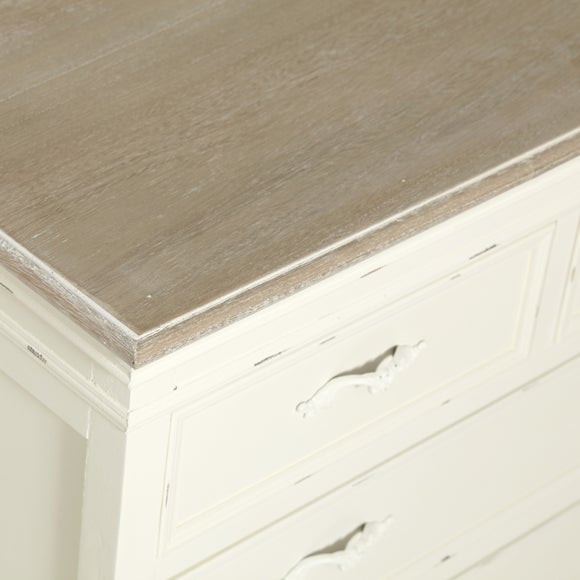 Camille Ivory 5 Drawer Chest Dunelm