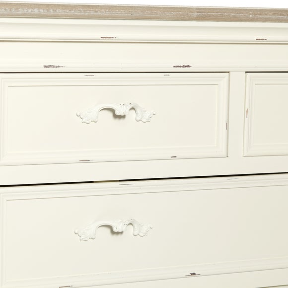 Camille Ivory 5 Drawer Chest Dunelm