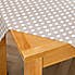 Taupe Dotty Square PVC Tablecloth Taupe (Brown)