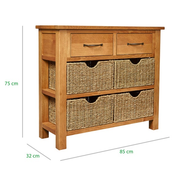 Sidmouth Oak Console Table Dunelm