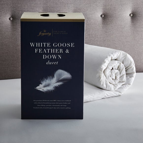 fogarty white goose feather and down duvet