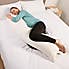 Pregnancy Soft-Support Body Pillow with Pillowcase White