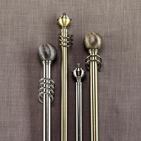 Swish Curzon Fixed Antique Brass Curtain Pole Dia 35mm Dunelm Swish Curzon Fixed Antique Brass Curtain Pole Dia 35mm Dunelm