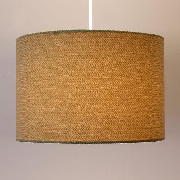 frea lennox 30cm drum herringbone ochre shade