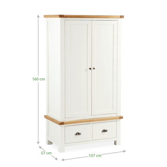 Wilby Cream Double Wardrobe Dunelm