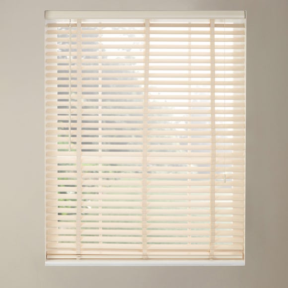 Cream Wooden Venetian Blind 50mm Slats | Dunelm