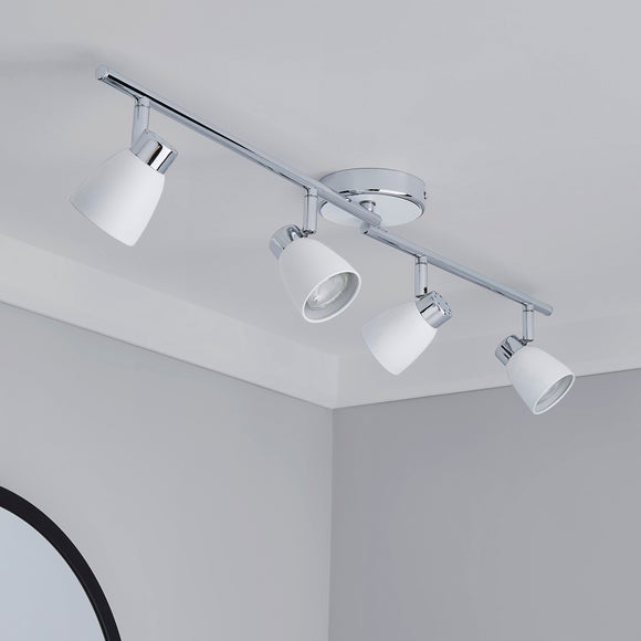 Alto 4 Light Matt White Spotlight Bar Dunelm