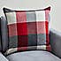 Large Heritage Check Red Cushion Red
