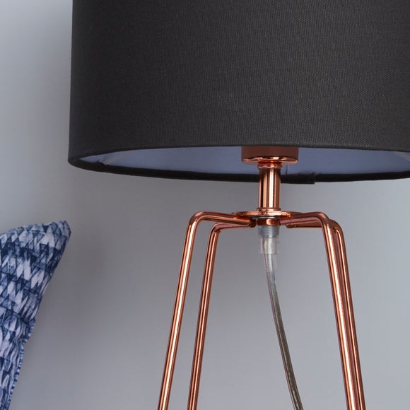 dunelm copper table lamp