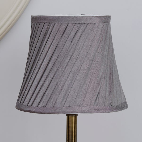 Twisted Pleat Candle Grey Shade Dunelm, Dunelm Mill Table Lamp Shades Only