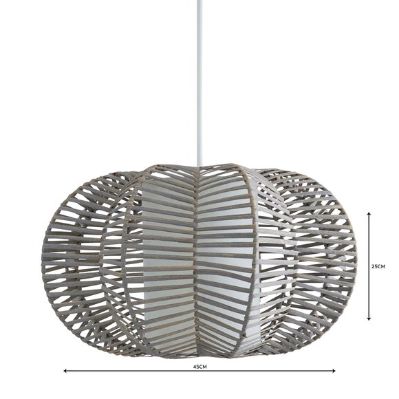 dunelm weave wicker pendant