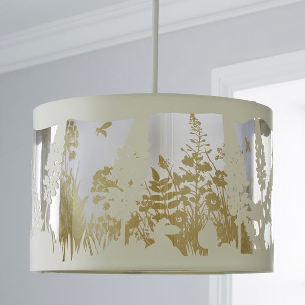 Woodland Layered 30cm Drum Ivory Shade Dunelm - Woodland Themed Ceiling Light