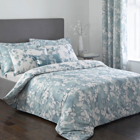 grey and teal duvet set