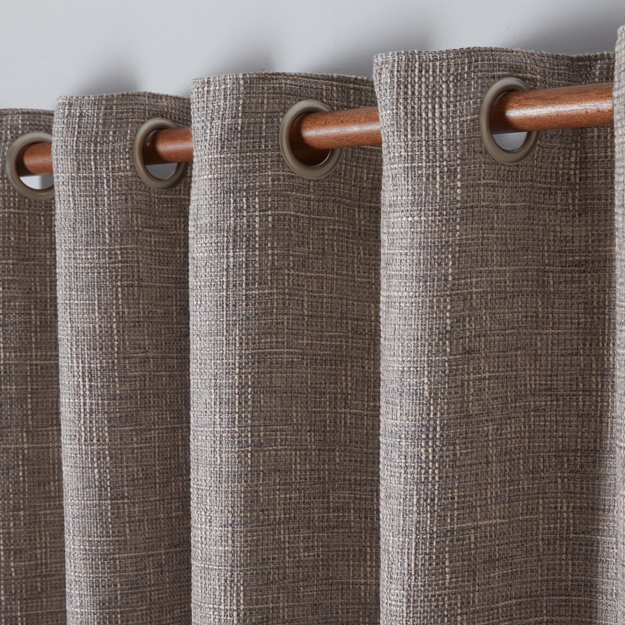 Thornton Grey Eyelet Curtains | Dunelm