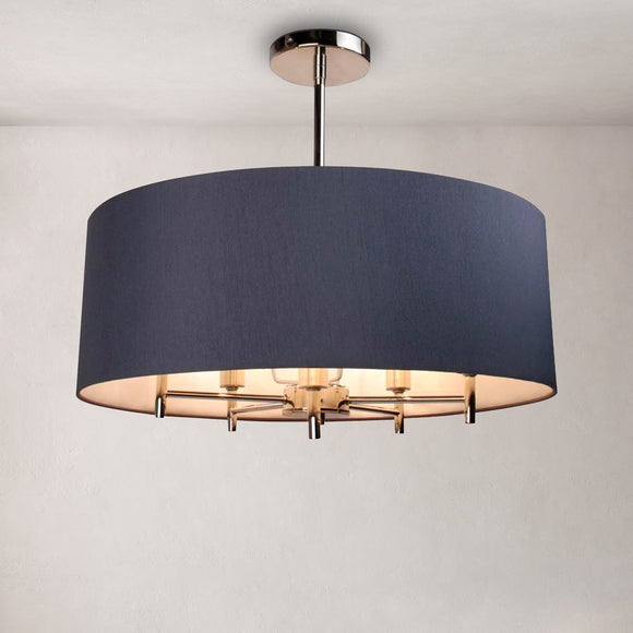 5A Edmonton 5 Light Grey Ceiling Fitting Dunelm