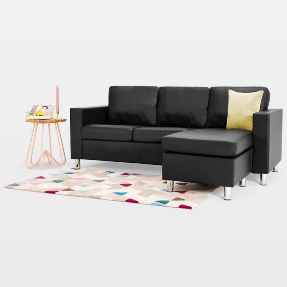 Zara Reversible Faux Leather Corner Chaise Zara Reversible Faux Leather Corner Chaise