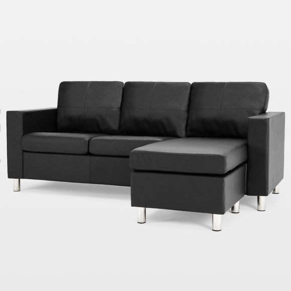 Zara Reversible Faux Leather Corner Chaise Zara Reversible Faux Leather Corner Chaise
