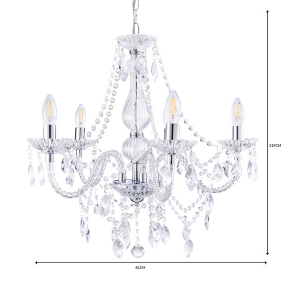 crystal chandelier dunelm