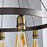 Marsden Industrial 6 Light Hoop Antique Brass Ceiling Fitting Steel