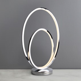 Menton Dimmable Integrated Led Chrome Table Lamp Dunelm Menton Dimmable Integrated Led Chrome, Menton Led Infinity Table Lamp