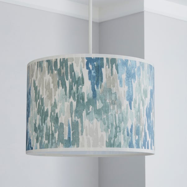 Honesty Wave 30cm Drum Blue Shade Dunelm, Multi Coloured Ceiling Lamp Shades
